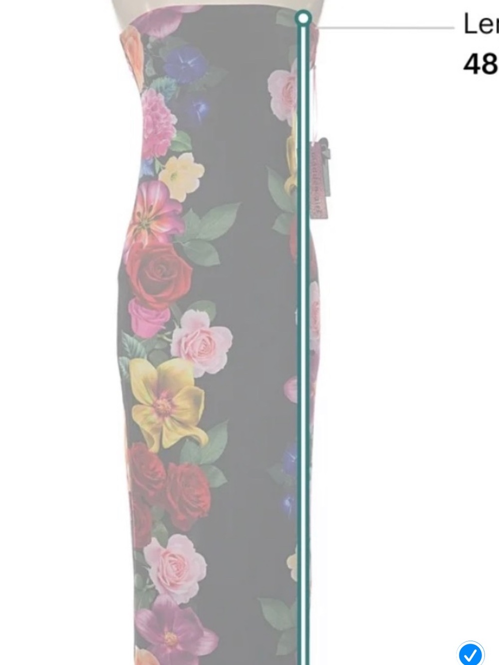 Madden Girl Black Strapless Floral Maxi Dress - Picture 3 of 4